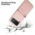 thumbnail image 2 of Compatible Samsung Galaxy Z Flip 4 Wallet Case with Card Holder Premium Leather Hard PC Anti-Scratch Anti-Drop Protective Slim Card Slot Cover for Samsung Galaxy Z Flip 4 5G-Pink, 2 of 14