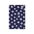 thumbnail image 1 of Floral Hanging Pocket Organizer, Continuous Pattern of Flowers and Dots and Blossoming Vintage Design, Printed Polyester Storage Bag with Pockets, 14" x 20", Indigo and White, 1 of 2
