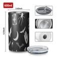 thumbnail image 4 of 20oz Coffee Tumblers Black Halloween Witchy Symbols Stainless Steel Vacuum Insulated Travel Tumbler Coffee Cups Mug with Lid and Straw with Cleaning Brush for Cold & Hot Drinks, 4 of 5