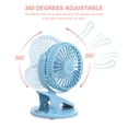 thumbnail image 3 of Ventilador USB Mini abrazadera Ventilador de escritorio Ventilador silencioso Ventilador giratorio de 360 grados Enfriador de aire Batería recargable, 3 of 8