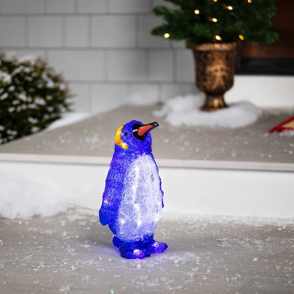 Northlight LED Lighted Penguin Commercial Grade Acrylic Outdoor Christmas Decoration - 12.5"