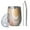 Orange Boho Abstract, variant on 12oz Stemless Wine Tumblers Brown and White Geometric Pattern Vacuum Insulated Stainless Steel Travel Tumbler Cups Mug with Lid and Straw for Champaign,Cocktail,Beer with Cleaning Brush