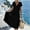 c01Black, variant on Women's Casual Wrap Flared Midi Dress A-Line Swing V-Neck Short Sleeve Dress Wedding Guest Cocktail Shirt Dresses Green XL
