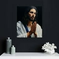 thumbnail image 4 of EastSmooth  Jesus Canvas Wall Art Christian Jesus Portrait Abstract Poster Prints for Bedroom Home Decoration Stretched and Framed, 4 of 4