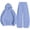 Blue, variant on ShomPort Sweatsuit for Women Fall 2 Piece Outfits Long Sleeve Hoodie Sweatshirts and Wide Leg Joggers Tracksuit Sets