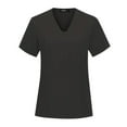 thumbnail image 4 of CHUMUD Women's Scrubs Set - Sporty V-Neck Medical Top and Stretch Waist Cargo Pant, Uniform Jogger Suit for urse Esthetician Workwear, 4 of 7