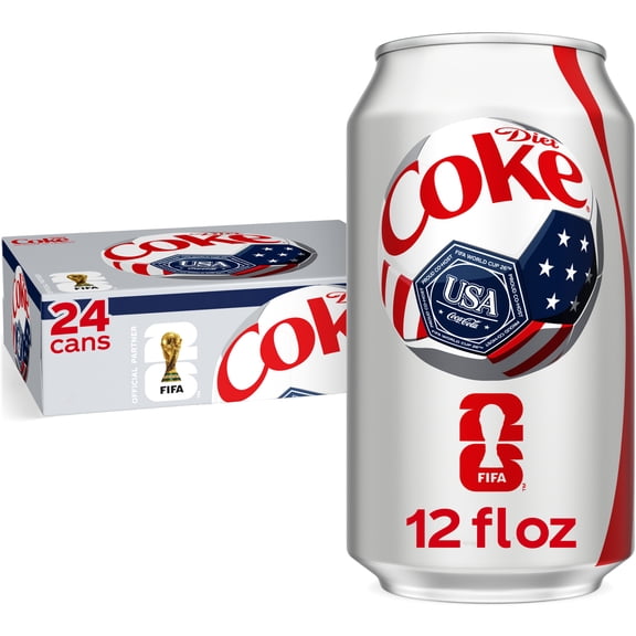 Diet Coke Soda Pop Cans, 12 fl oz, 24 Pack