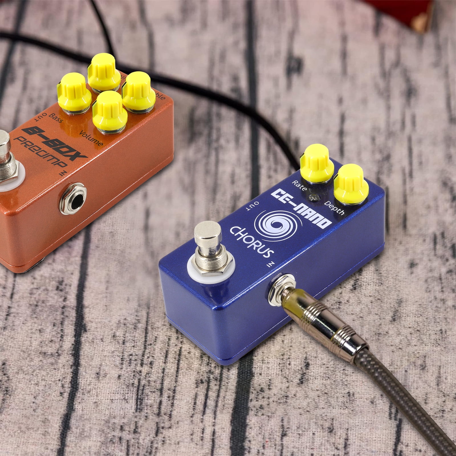 Effects Pedal,Pedal Pedal Input/output 2 9v 6.35mm Knobs 6.35mm Input/output Zinc Alloy Shell 9v Shell 9v Pedal Zinc Huiop