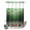 Green, variant on No Hook Shower Curtain, Red Ocean Waves Shower Curtains for Bathroom with See Through Top Window, Summer Beach Coastal Abstract Waterproof & Washable Bath Curtain Stand Up Stall 36"x72"