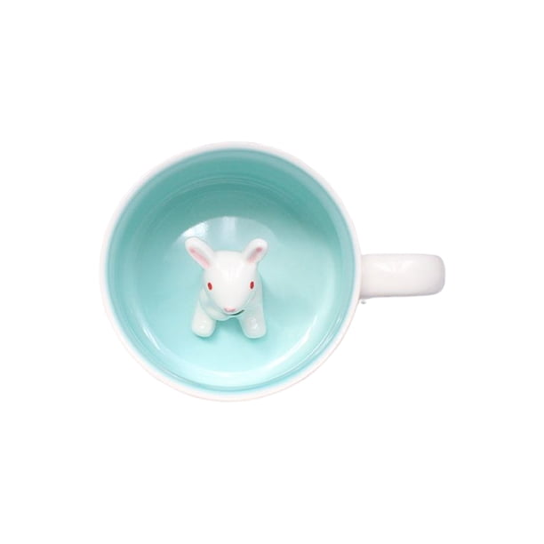 Matsuzay Taza de cerámica, tazas de agua con animales bonitos, tazas de té para el desayuno, botella encantadora, regalos novedosos, taza de leche de Juegos de servir café y té Conejo Matsuzay HA081015-01