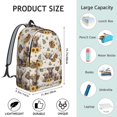 thumbnail image 5 of Highland Cow and Sunflower Print Backpack for School, Cute School Bag with Adjustable Shoulder Straps and Padded Back, 15.7"x11.8"x5.5", 5 of 5