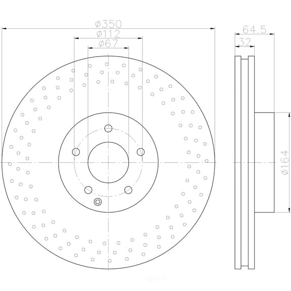 Hella 355123012 Hella Pagid - High Carbon and Fully Coated Fits select: 2007-2008,2010-2013 MERCEDES-BENZ S 550