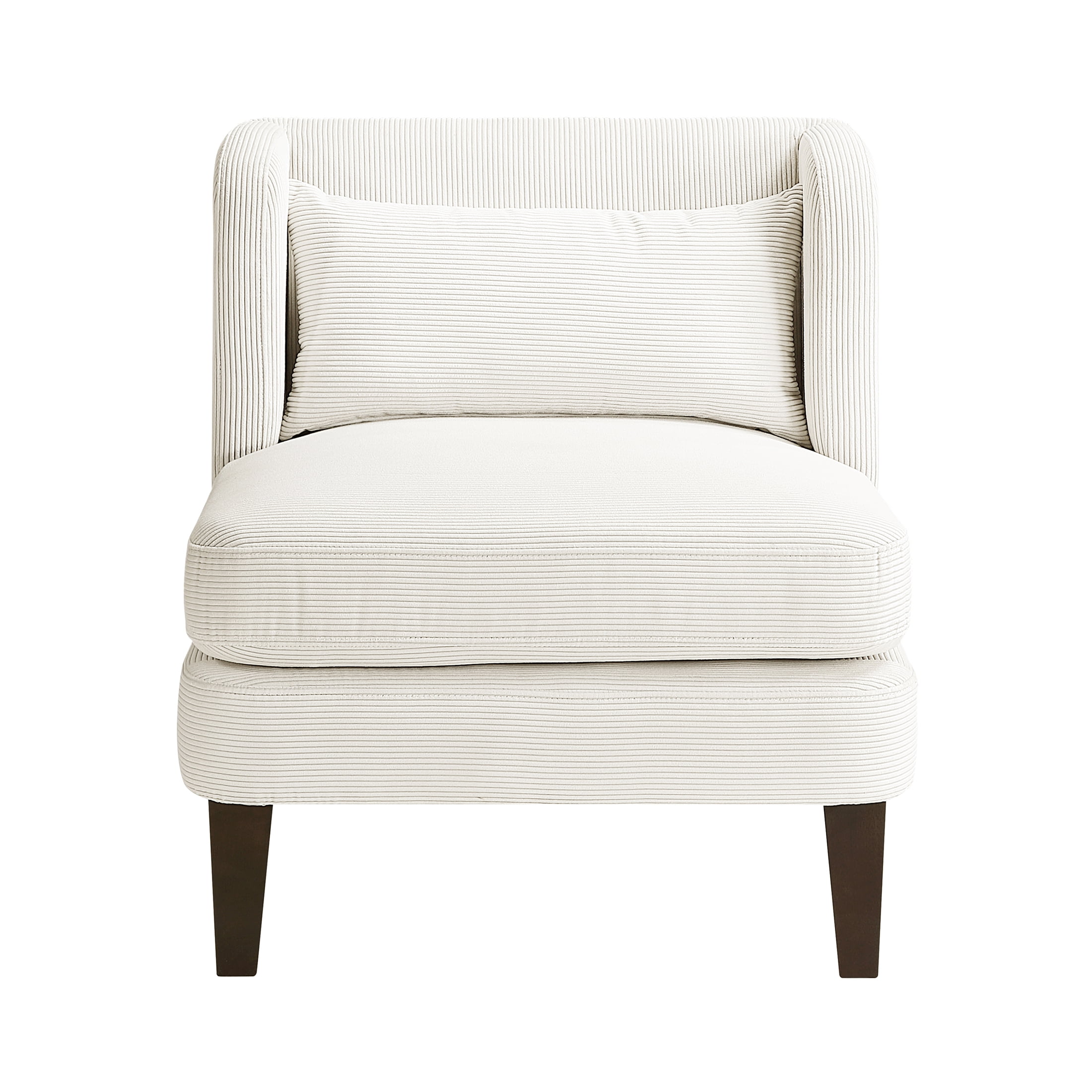OakvillePark Terncliffe Corduroy Accent Chair with Pillow, Beige