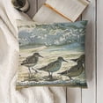 thumbnail image 3 of SHANXI  Throw Pillow Cover Ocean Sandpiper Beach Birds Watercolor in Sea Blue Kathie Decorative Pillow Case Home Decor Square  Pillowcase 20x20in, 3 of 5