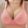 thumbnail image 2 of Penkiiy Women Bras Fixed Cup Comfortable Small Chest Gathered Lace Without Steel Ring Bra Watermelon Red Bras, 2 of 5