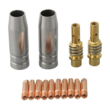 

14Pc Mig/Mag Welding Torch Accessories Power Nozzle M6 0.8 mm