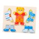 thumbnail image 2 of Rompecabezas de madera perfke para vestir oso intercambiable Montessori, 2 of 9