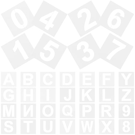 MERRYHAPY 36Pcs Multi Function Letter Stencils Plastic Reusable Drawing Craft Templates For Diy Crafts