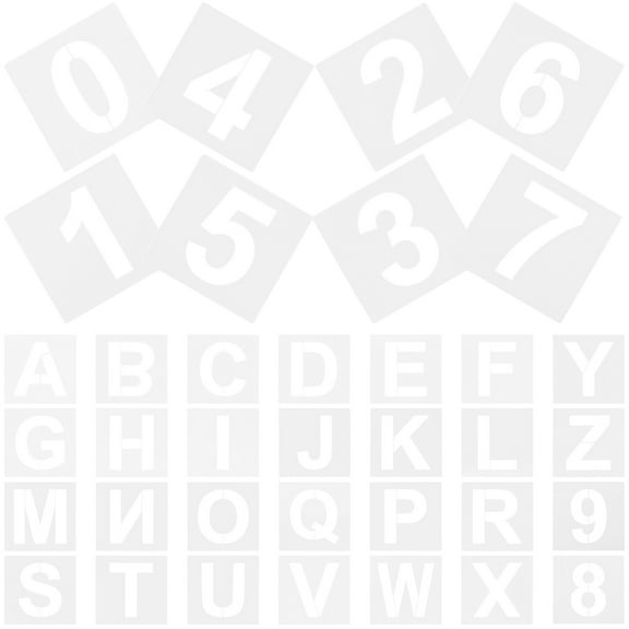 MERRYHAPY 36Pcs Multi Function Letter Stencils Plastic Reusable Drawing Craft Templates For Diy Crafts