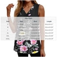 thumbnail image 3 of Enjoytime Women Summer Tops Floral Print V-Neck Sleeveless Tank Top Beach Vacation Loose Casual Shirt Plus Size Clothes, 3 of 6