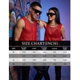 thumbnail image 5 of Men's Sexy Sheer Mesh Crop Top, Breathable See-Through Sleeveless Tank Top for Clubwear Music Festival Party, Men's Stylish Nightout Rave Vest Red XL, 5 of 7