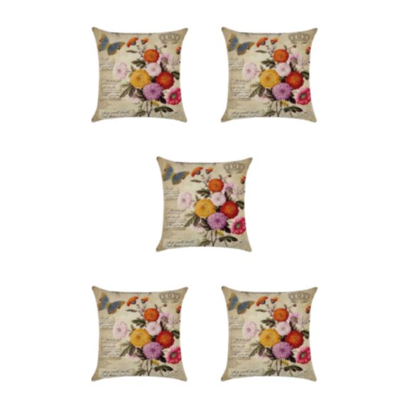 Bearachild Funda de cojín decorativa fácil de limpiar con funda de almohada de flores elegante y fácil de cambiar kztym001-5 Type2 NO2