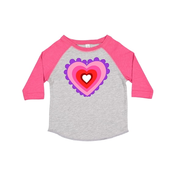 Inktastic Valentine's Day Heart in Purple, Pink, and Red Boys or Girls Toddler T-Shirt
