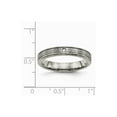 thumbnail image 7 of Grey Titanium Ring Band Wedding Comfort Cubic Zirconia CZ, 7 of 7