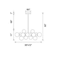 thumbnail image 3 of CWI Lighting Arya 16 Light Chandelier With Black Finish, 3 of 3