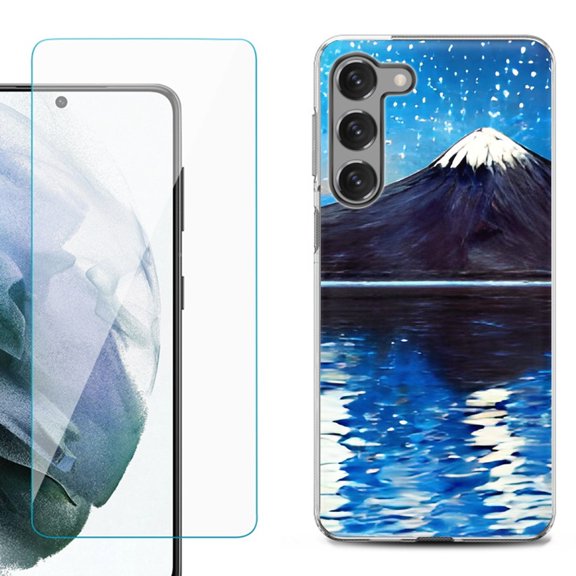 Shockproof Fashion Phone Case for Samsung Galaxy S23 5G, by OneToughShield ® - Starry Night Fuji