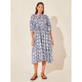 thumbnail image 6 of EASYBRAUS Women Floral Print Maxi Dress Boho Lantern Sleeve Loose Fit Spring 2025 S-2XL, 6 of 8