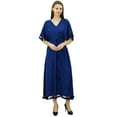 thumbnail image 3 of Bimba Women's Designer Tassel Kaftan Dress Kimono Sleeve Long Maxi Coverup Gown, 3 of 5