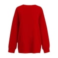 thumbnail image 7 of Lumtrix Women Fall Oversized Crewneck Sweatshirt Vintage Long Sleeve Pullover Loose Fit Cute Y2K Hoodie Red M, 7 of 7