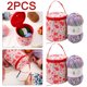 thumbnail image 1 of Almacenamiento Lana Organizador Mano Ganchillo Impermeable Con Abierta Color Rojo 2 Uds., 1 of 4
