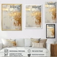 thumbnail image 4 of Designart "Contemporary Beige And Gold River Scenery" Coastal Ocean Floater Framed Wall Art Living Room, 4 of 5