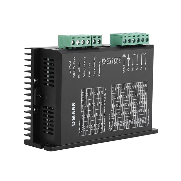Controlador De Motor Paso A Paso Bifásico Dc 24V 50V Dm556 42/57 Controlador De Motor Paso A Paso 8 Niveles Corriente De Salida Ajustable 1.0-5.6A 200Khz Unidad Pwm De Corriente Constante Bipolar Advancent TO004769-00