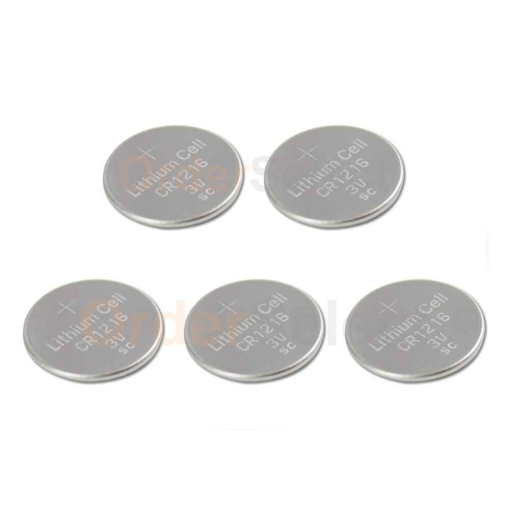 CR1216 1216 Battery Key Fob Remote 5-Pack
