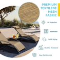 thumbnail image 4 of EROMMY 3 PCS Outdoor Lounge Chairs Set of 2 with Coffee Table, All-Weather Textiline Patio Recliner Chairs with 5 Adjustable Backrest for Patio Beach Yard Pool, 4 of 16