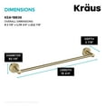 thumbnail image 4 of KRAUS Elie 18-inch Bathroom Towel Bar Rack in Brushed Gold, 4 of 10