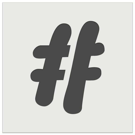 Hashtag Number Sign DIY Cookie Wall Craft Stencil - 5.5 Inch