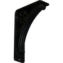 Ekena Millwork 2"W x 5 1/2"D x 8"H Crawley Wrought Iron Bracket, (Triple center brace) (2-Pack)
