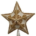 thumbnail image 2 of Kurt Adler 13.5 in. Fabric Ivory and Gold Glitter Star Tree Topper, 2 of 2