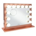 thumbnail image 5 of Impressions Vanity Starlight Plus LED Makeup Mirror with 12 LED Lights, Tabletop or Wall Mounted (Rose Gold), 5 of 27