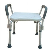 Bath Bench Adj Ht. w/o Back Remov Padded Arms