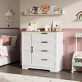 thumbnail image 5 of Eastvita Commode Moderne Multifonctionnelle à 4 Tiroirs en Bois avec Rangement Armoire Penderie avec Tringle pour Chambre Rangement de Vêtements, 5 of 5