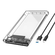 ORICO 2.5 Inch Hard Drive Enclosure External Hard Disk Enclosure Case 2.5inch Type-C 6Gbps Transparent 4TB