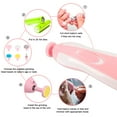 thumbnail image 3 of BUSATIA Electric Nail File Drill for Baby No Sharp Claws Hurt, 6 in 1 Safety Cutter Trimmer Clipper for Toes and Fingers,Pink, 3 of 6