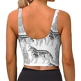 thumbnail image 3 of Vsdgher German Shepherd Dog Print Women Sleeveless Athletic Tank Top Built-in Bra Camisole Sports Vest for Yoga Running Fitness Exercise with Removable Pads, 3 of 8