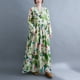 thumbnail image 2 of Vestido Irfora Vestido suelto de mujer Vintage estampado manga larga cuello redondo cintura alta Casual vestido de vacaciones Irfora Vestido, 2 of 5