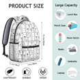 thumbnail image 6 of Cute Black and White Cartoon Line Drawing Dog Backpack for School,Cute School Bag,Schoolbag with Adjustable Shoulder Straps & Padded Back,15.3"x11"x7.1".﻿, 6 of 6